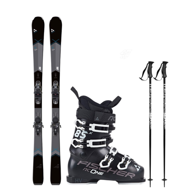 Schiuri FISCHER MY Inspire + legături RS9 + clăpari de schi Fischer RC ONE X 85 WS + bețe 